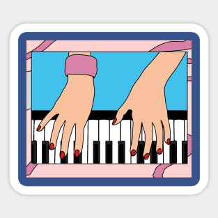 Proud Pianist Piano Lovers Wing Sticker